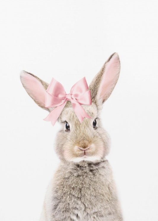 Hase mit Schleife | Leinwand