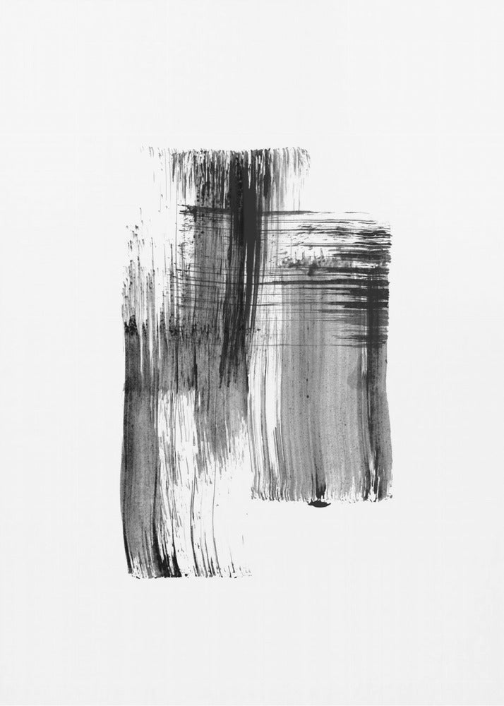 Tinte %22schwarze Tintenstriche Nr.01%22 | Leinwand