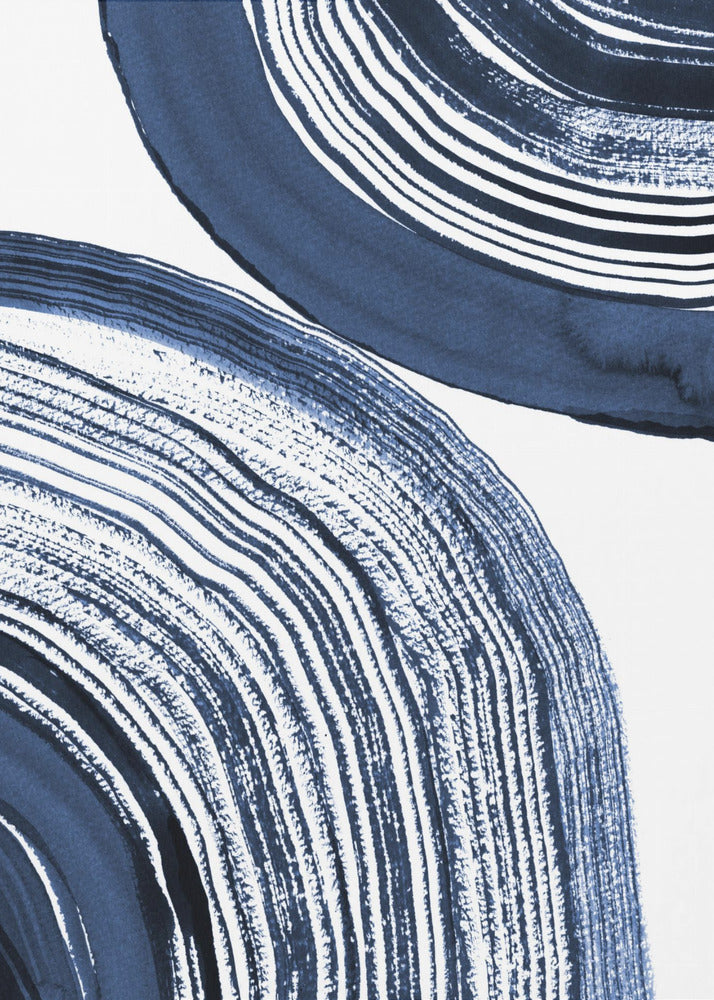 Blaue konzentrische Wellen | Poster