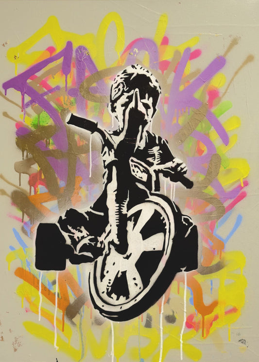 Child On A Tricycle | Canvas