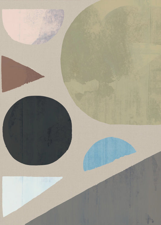 Abstract Shapes in Muted Tones | Canvas