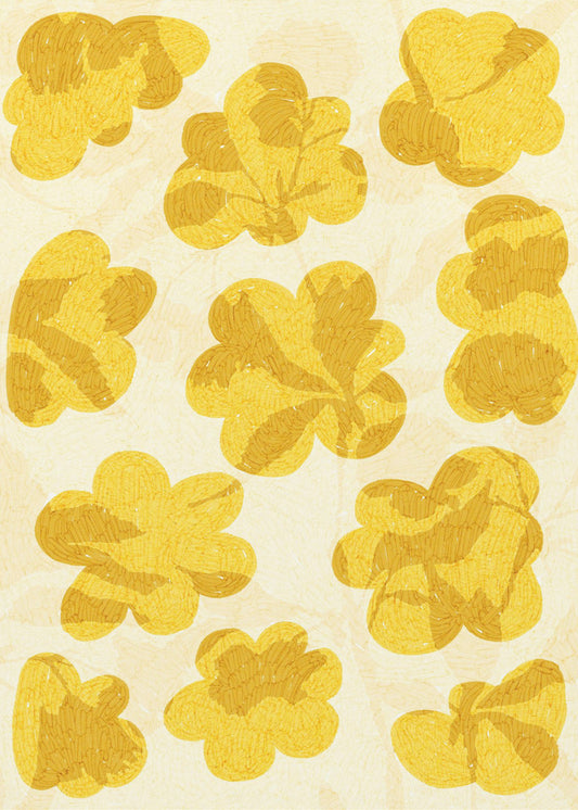 Goldene Blüten | Leinwand