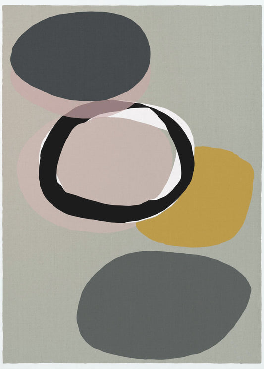 Abstract Circles in Muted Tones | Poster