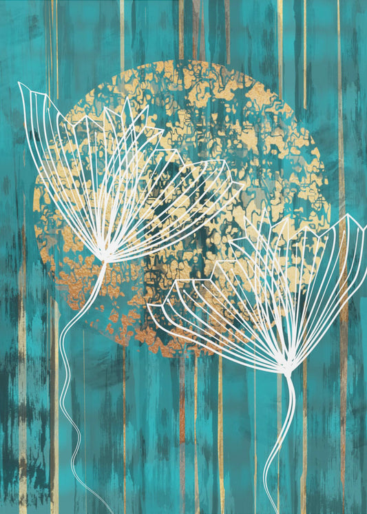 Abstrakter botanischer Kunstdruck | Leinwand