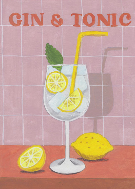 Gin Tonic Cocktail | Leinwand