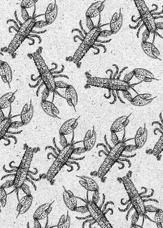 Lobsters Ink Print Pattern | Poster