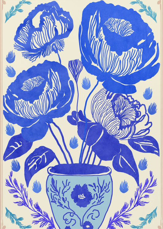 Blue Blossom Vase | Canvas