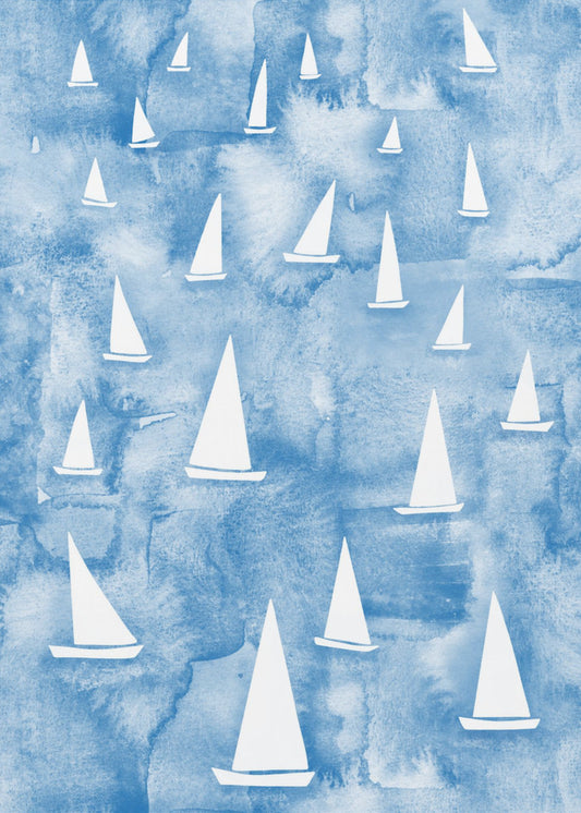 White Sail Boats | Canvas