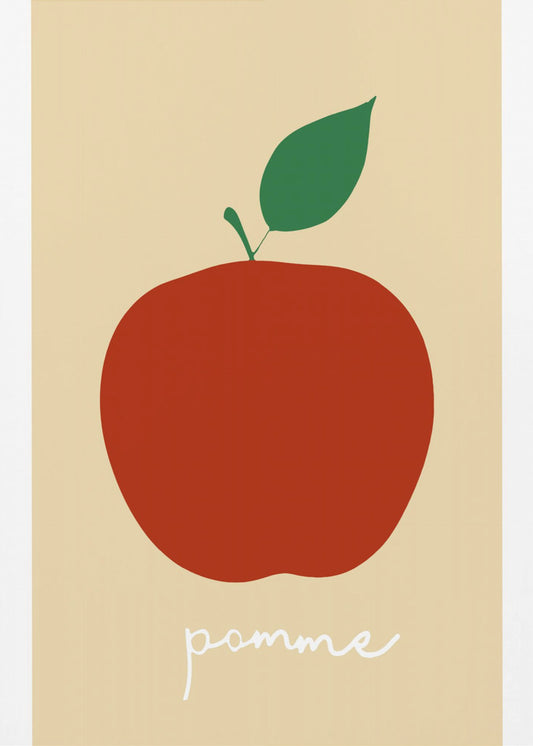 La Pomme (Leuchtend Rot) | Poster