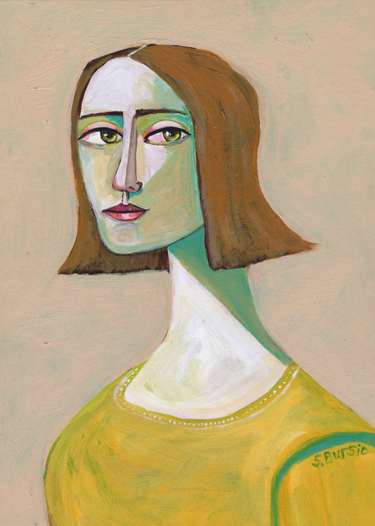 Brunette Lady with the Look | Canvas