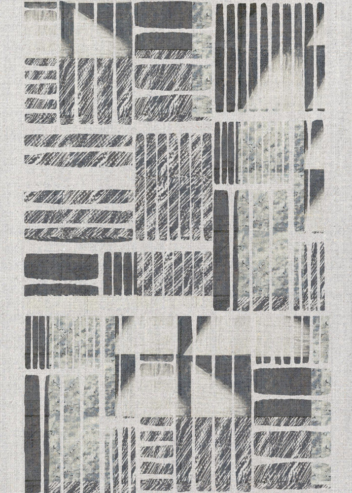 Geometric Patterns With Textured Monochrome Lines | Poster