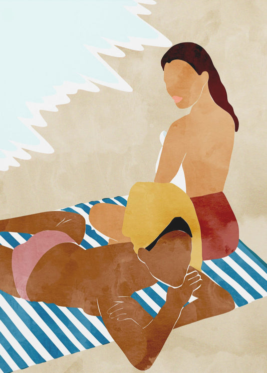 Minimalistische Strandszene | Poster