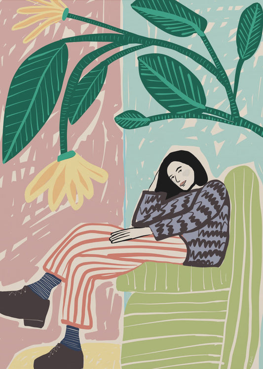 Woman resting | Poster