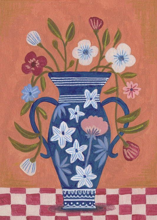 Vase Wildblumenstrauß | Leinwand