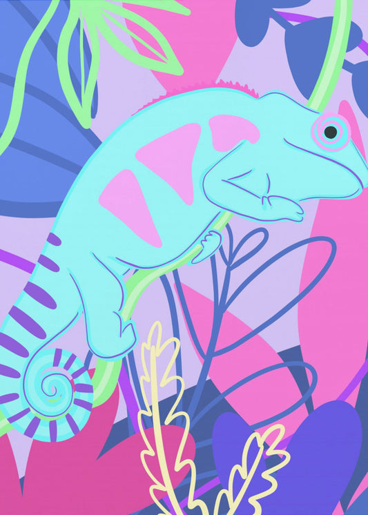 Colorful Chameleon | Canvas
