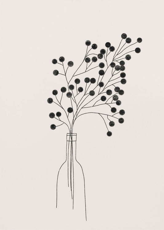 Pflanze in einer Flasche | Leinwand