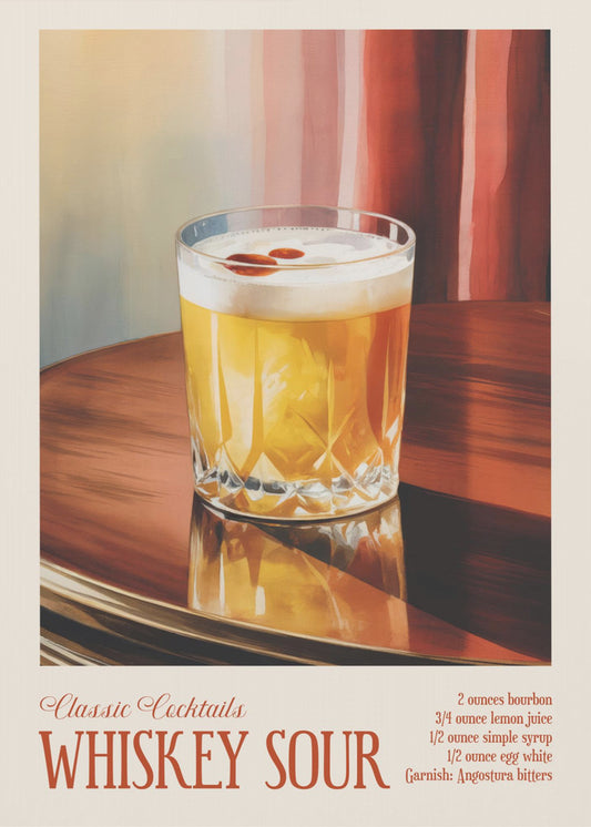 Klassische Cocktails - Whiskey Sour | Leinwand