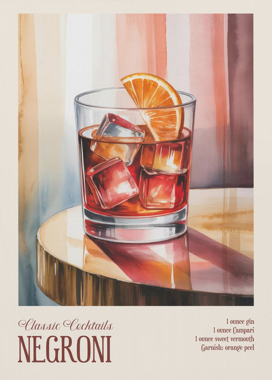 Klassische Cocktails - Negroni | Leinwand