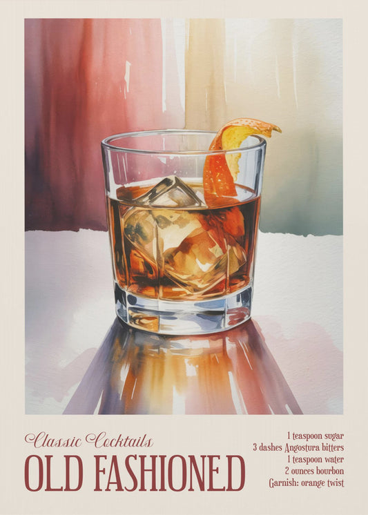 Klassische Cocktails - Old Fashioned | Leinwand