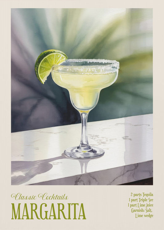 Klassische Cocktails - Margarita | Leinwand