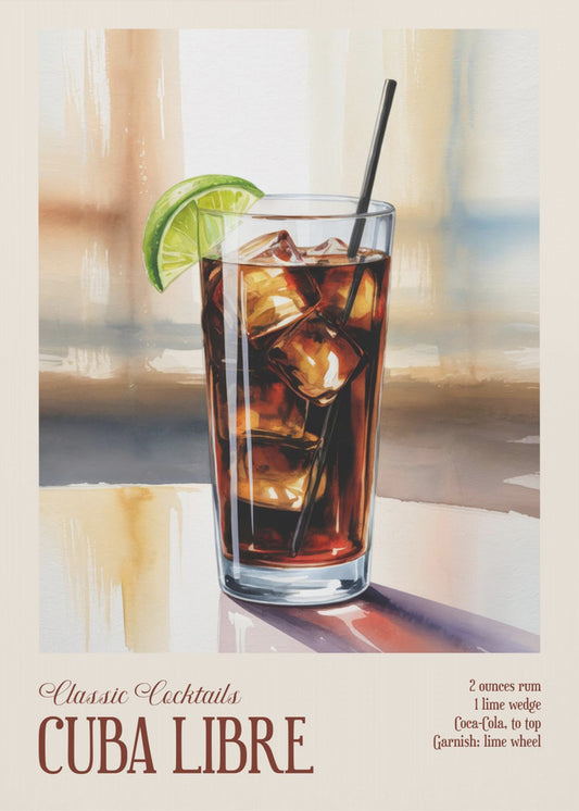 Klassische Cocktails - Cuba Libre | Leinwand