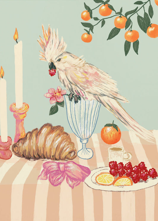 Frühstück mit Vogel | Poster