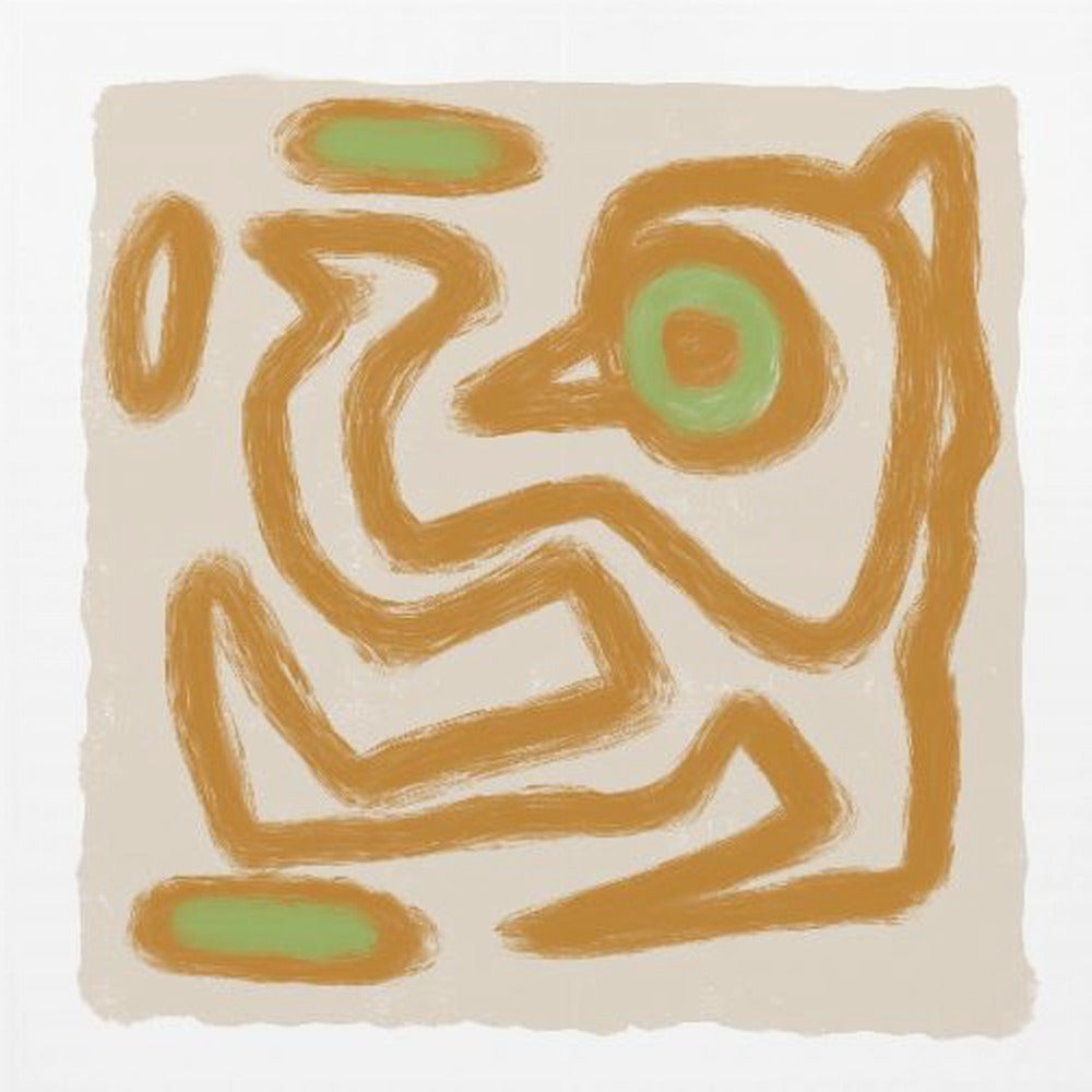 Tan Scribble 2 | Leinwand
