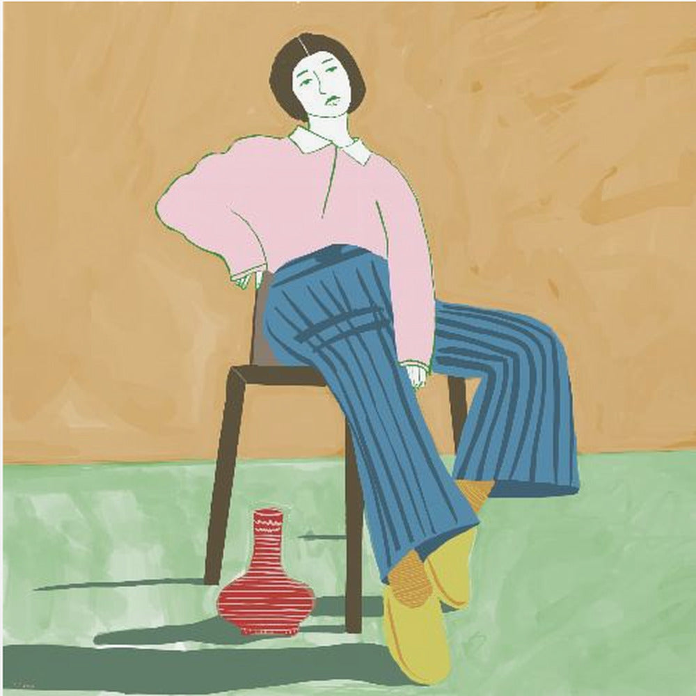 Sitzende Dame mit ihrer Vase | Poster