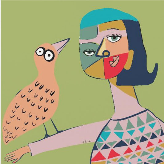 Lady with bird | Poster