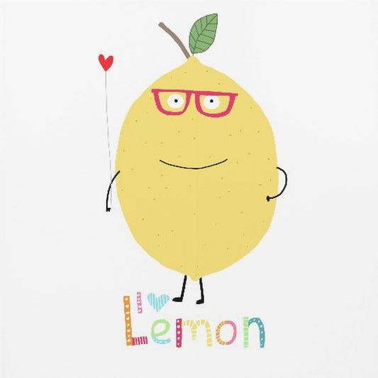 I Love Lemon! A Cute Lemon Holding a Love Heart. | Canvas