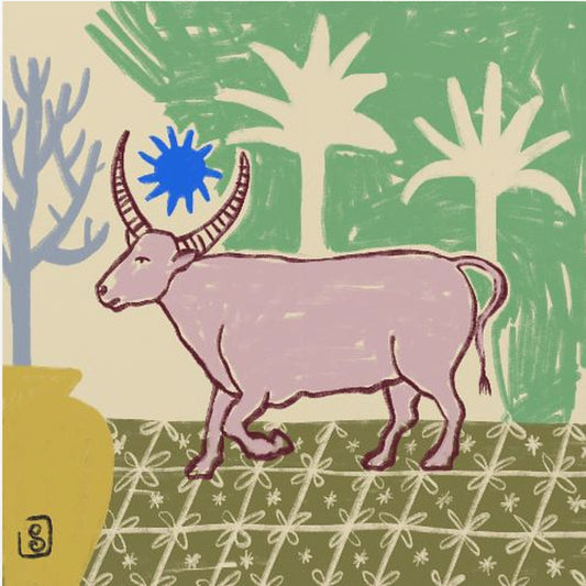 Azure Horned Oasis | Canvas