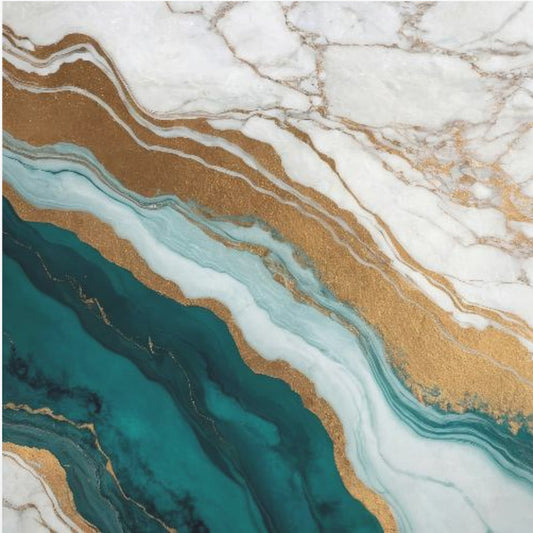 Golden Vein Waves | Canvas