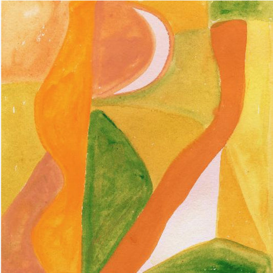 Orange und Golden Abstrakt | Leinwand