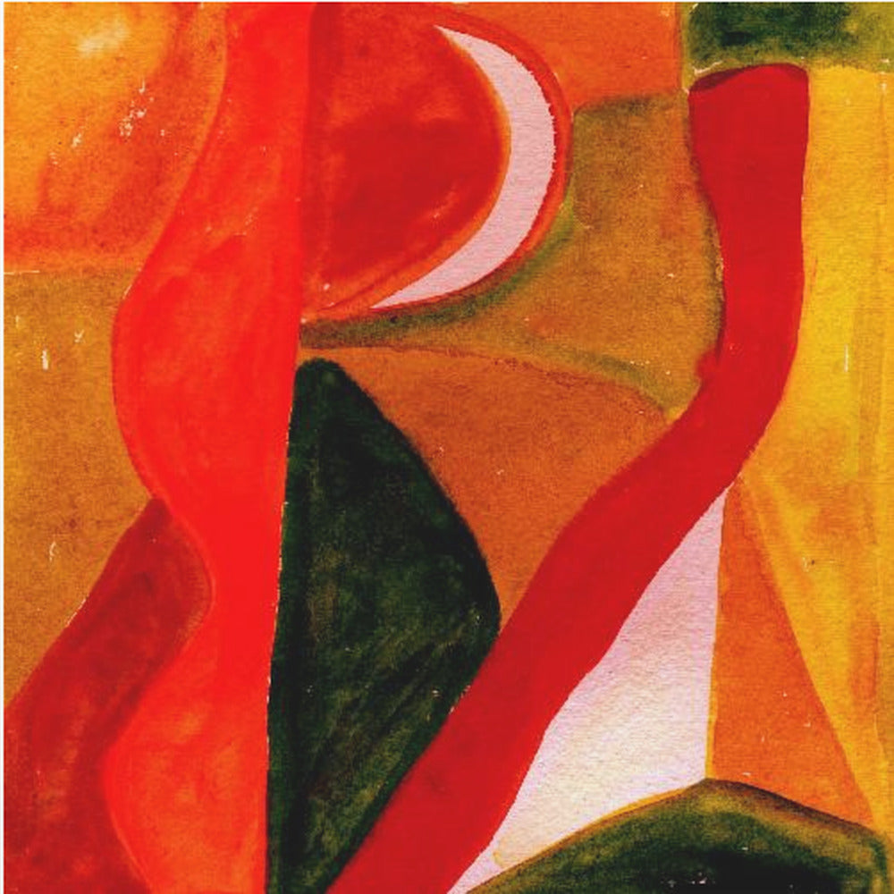 Rot und Gold Abstrakt | Poster