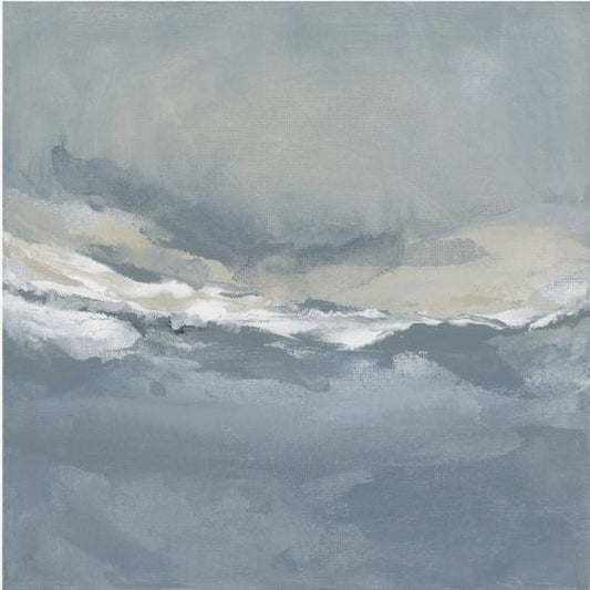 Serene Rolling Waves Beneath a Tranquil Sky | Poster