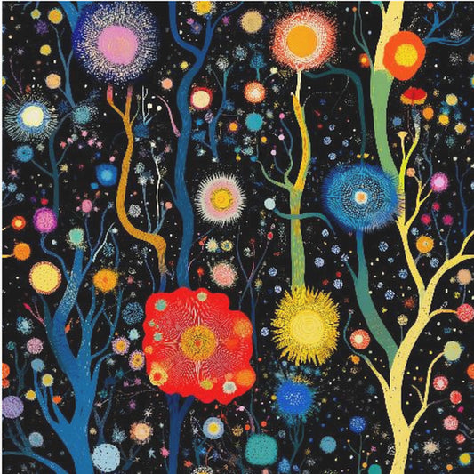 Vibrant Celestial Garden | Canvas